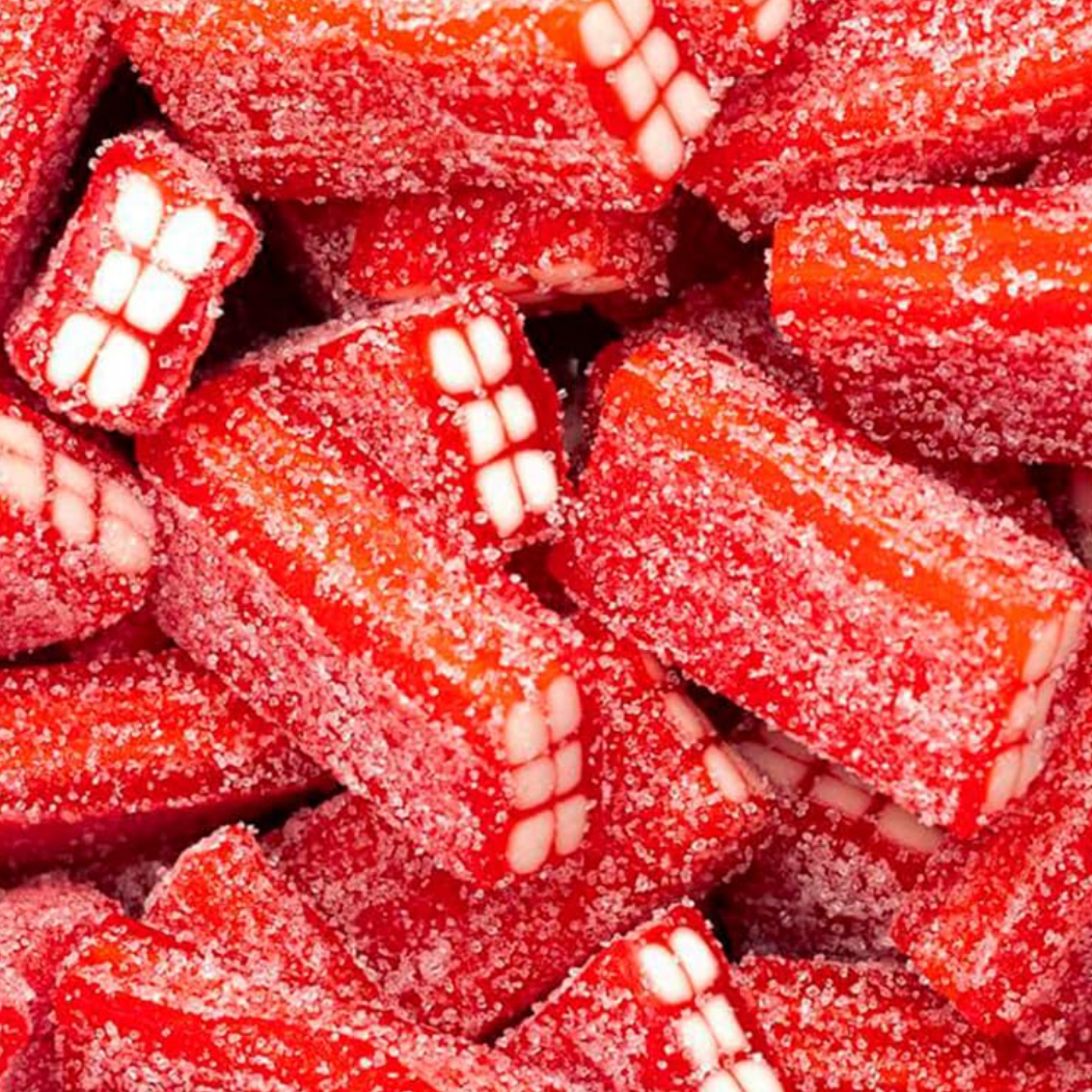 Sugared Strawberry Bricks (4oz) (114g)